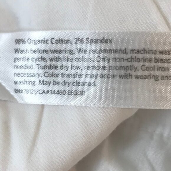 Eileen Fisher 98% Organic Cotton White 5 Pocket Zip Up Jeans Size 8 - Picture 10 of 10